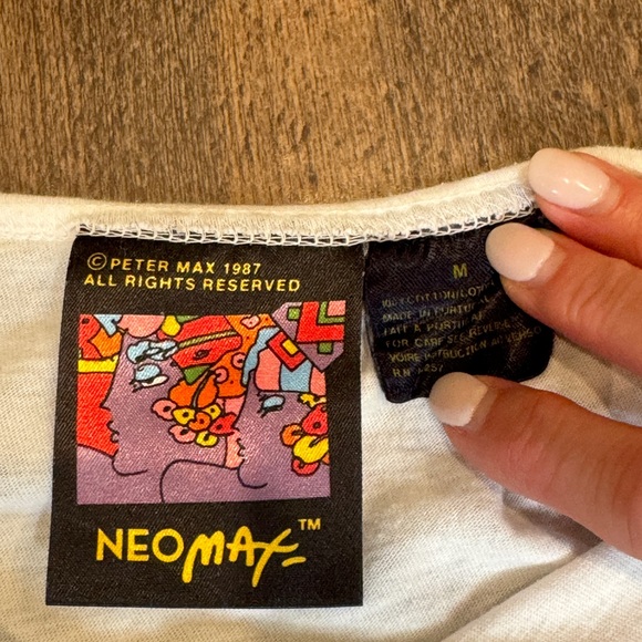 Vintage Peter Max Neomax 1987 Art Long Sleeve T Shirt - Rare! - Picture 2 of 2